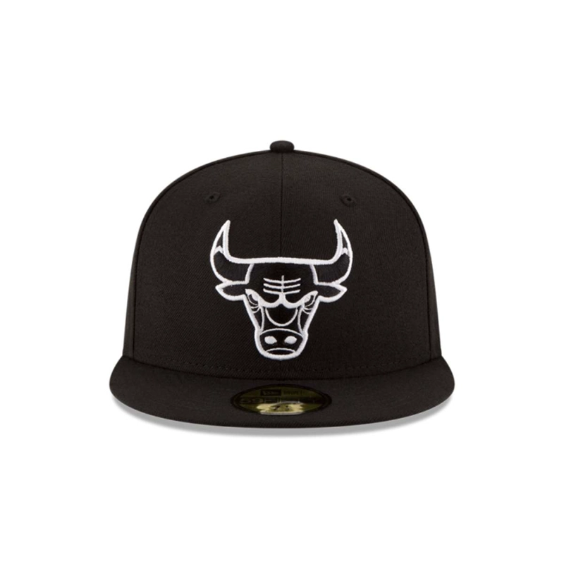 GORRA 59FIFTY CHICAGO BULLS NBA  CLASICOS NEGRO - 2