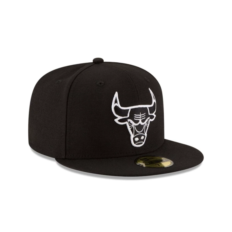 GORRA 59FIFTY CHICAGO BULLS NBA  CLASICOS NEGRO - 3