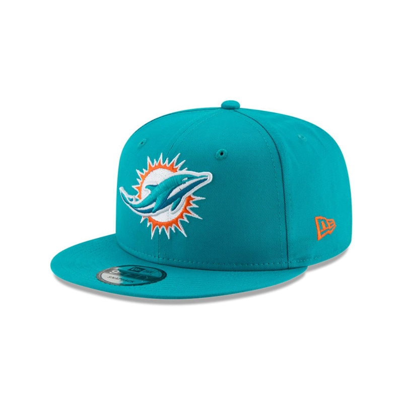 GORRA 9FIFTY MIAMI DOLPHINS NFL  CLASICOS TURQUESA - 1