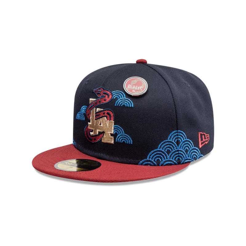 GORRA 59FIFTY LOS ANGELES DODGERS MLB LUNAR NEW YEAR NAVY - 1