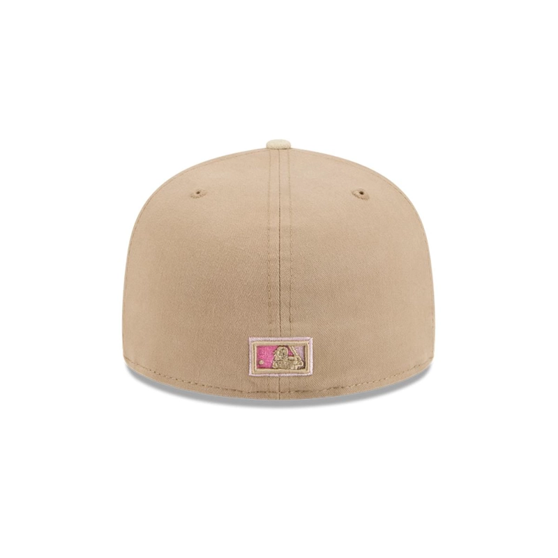 GORRA 59FIFTY SEATTLE MARINERS MLB HAND STITCHED BEIGE - 6