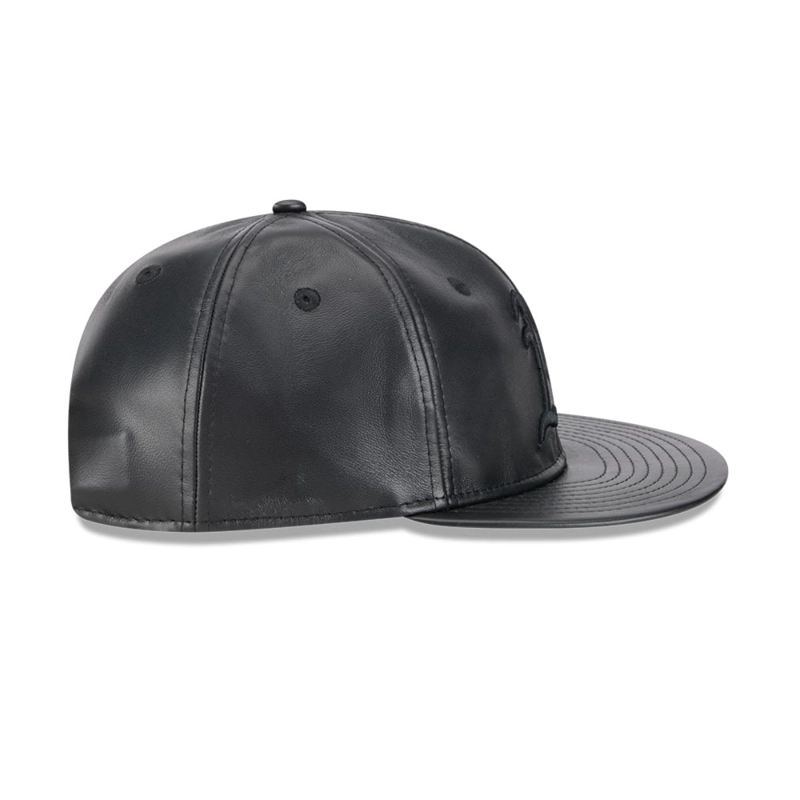 GORRA 9FIFTY MLB OAKLAND ATHLETICS GENUINE LEATHER BLACK - 5