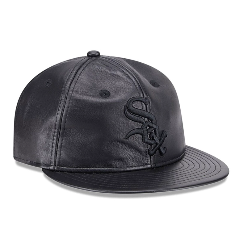 GORRA 9FIFTY MLB CHICAGO WHITE SOX GENUINE LEATHER BLACK - 2