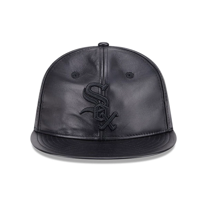GORRA 9FIFTY MLB CHICAGO WHITE SOX GENUINE LEATHER BLACK - 3