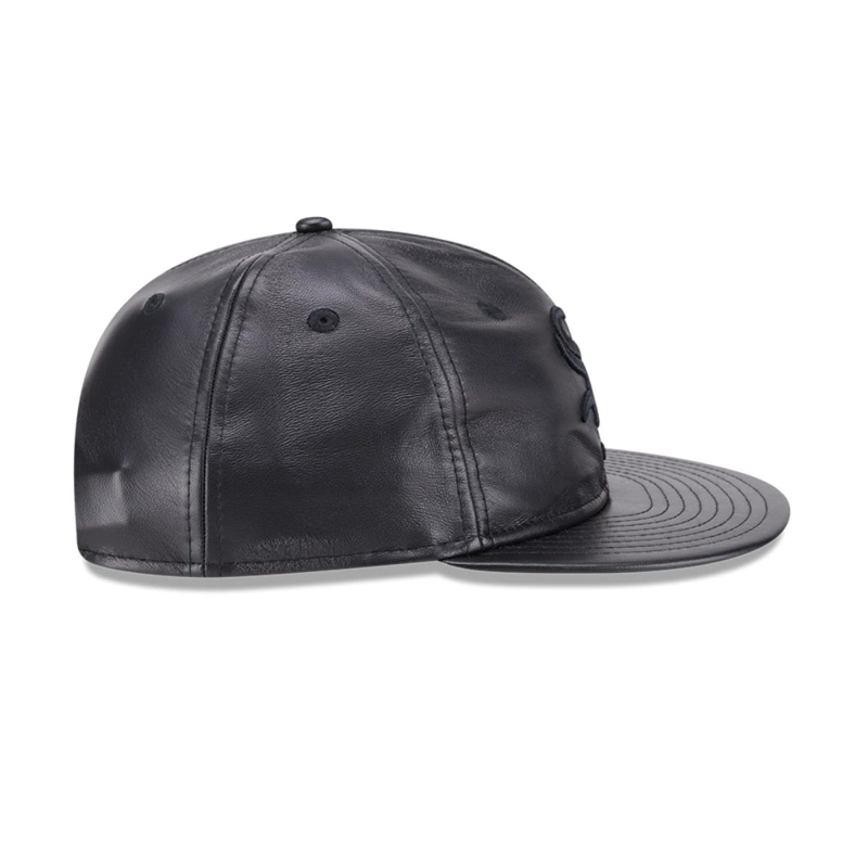 GORRA 9FIFTY MLB CHICAGO WHITE SOX GENUINE LEATHER BLACK - 5