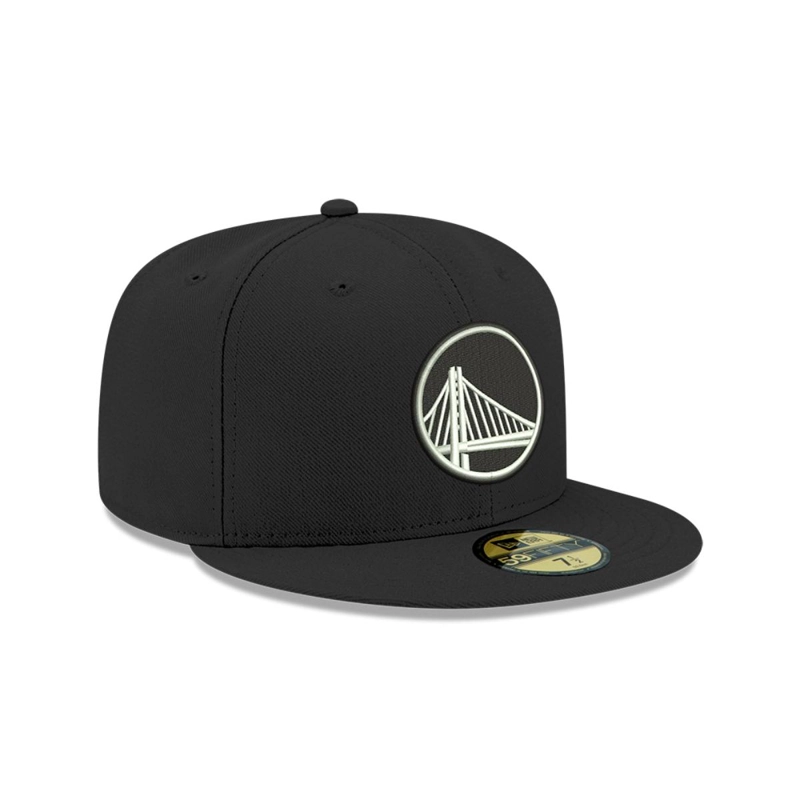GORRA 59FIFTY GOLDEN STATE WARRIOR NBA  CLASICOS NEGRO - 2