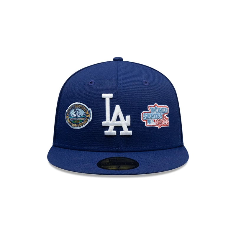 GORRA 59FIFTY LOS ANGELES DODGERS MLB MANY PATCH NEGRO - 3