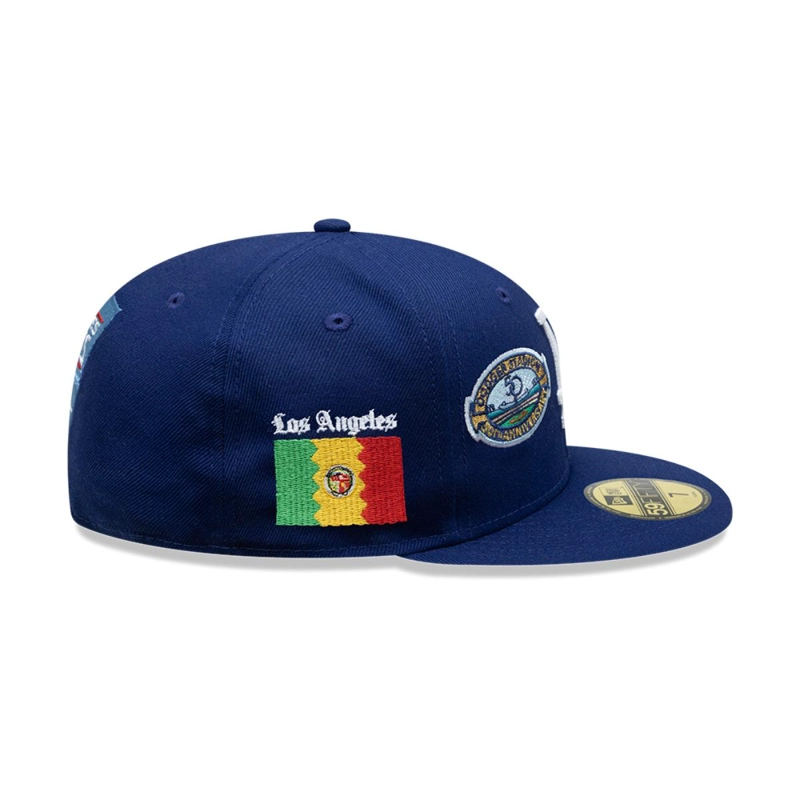 GORRA 59FIFTY LOS ANGELES DODGERS MLB MANY PATCH NEGRO - 4