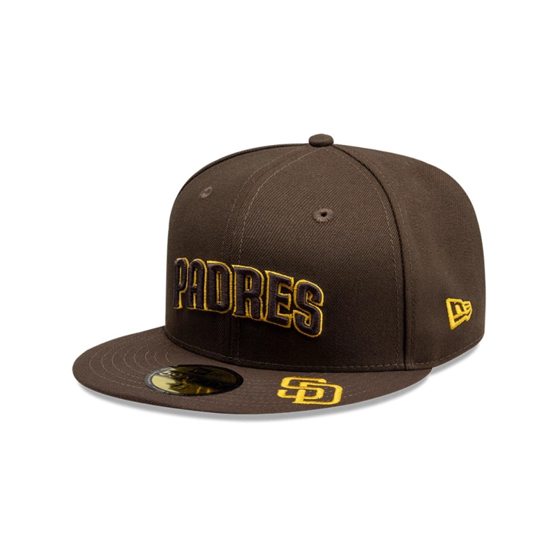 GORRA 59FIFTY SAN DIEGO PADRES MLB VISOR LOGO BLACK - 1