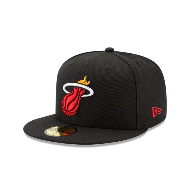 GORRA 59FIFTY MIAMI HEAT NBA CLASICOS BLACK - 1