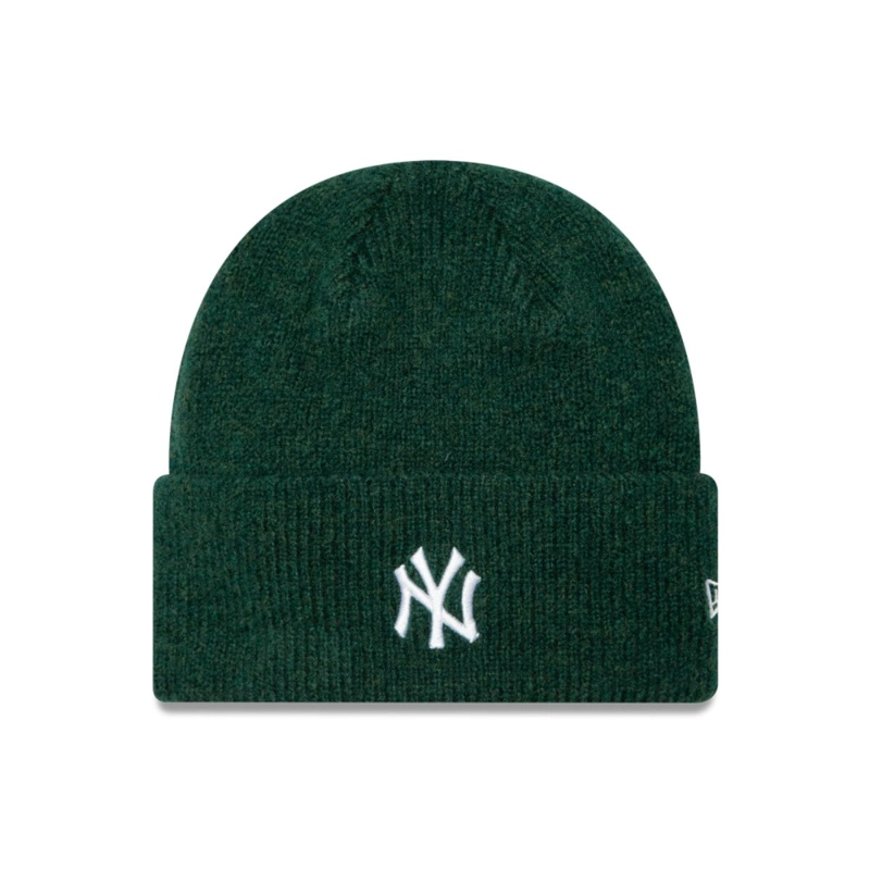 BEANIE NEW YORK YANKEES MLB WIDE CUFF DARK GREEN WOMAN - 1