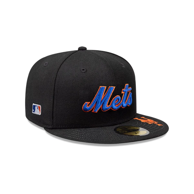 GORRA 59FIFTY NEW YORK METS MLB VISOR LOGO BLACK - 2