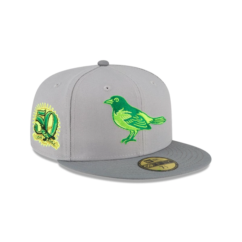GORRA 59FIFTY BALTIMORE ORIOLES MLB DROP GRIS - 1