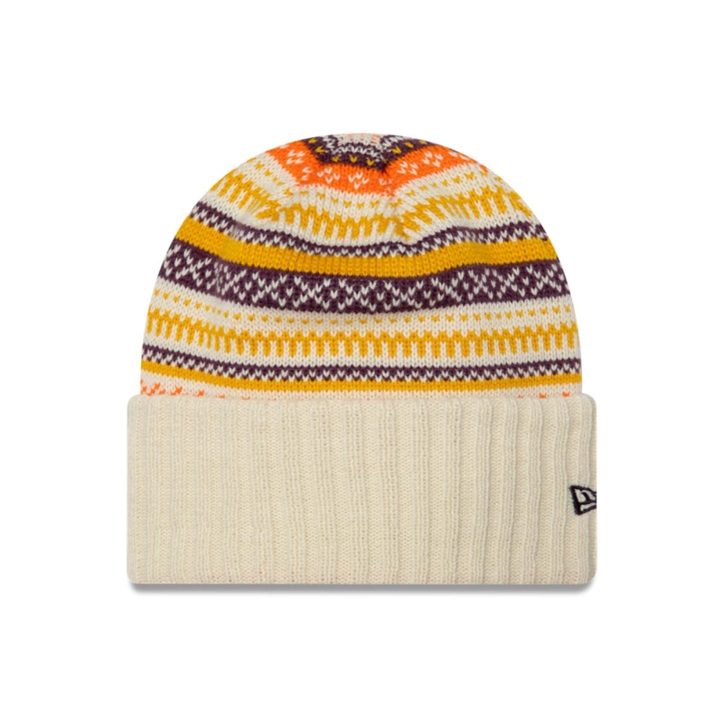 BEANIE NEW ERA FAIRISLE BEANIE LIGHT BEIGE WOMAN - 1