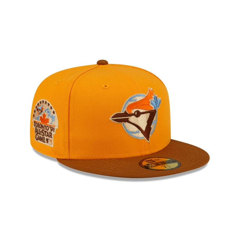 GORRA 59FIFTY TORONTO BLUE JAYS MLB DROP GOLD - 1