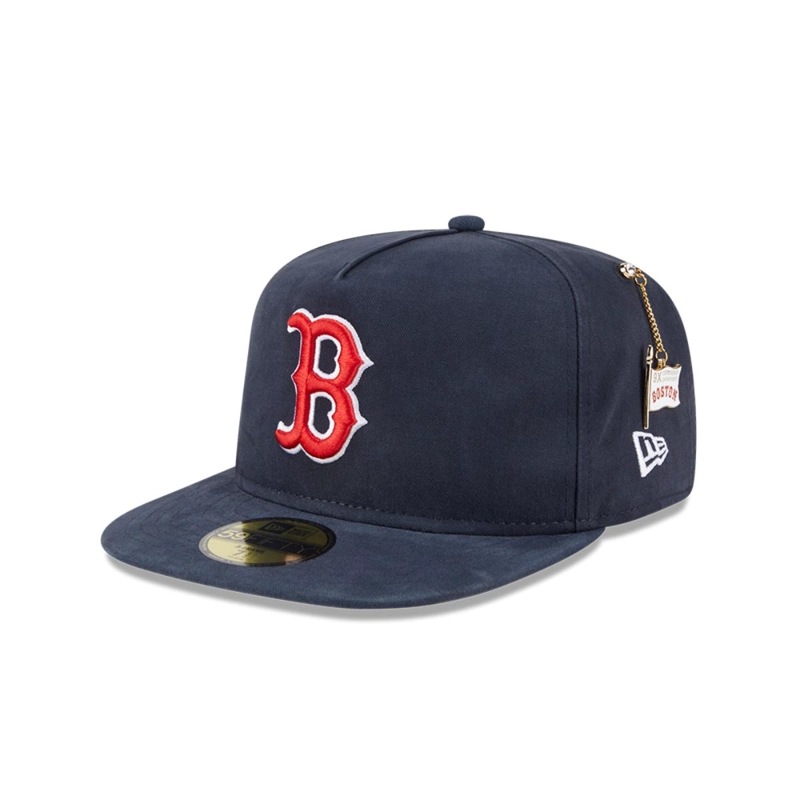 GORRA 59FIFTY BOSTON ROJO SOX MLB CHAMPIONSHIP SIDE FLAG AZUL - 1