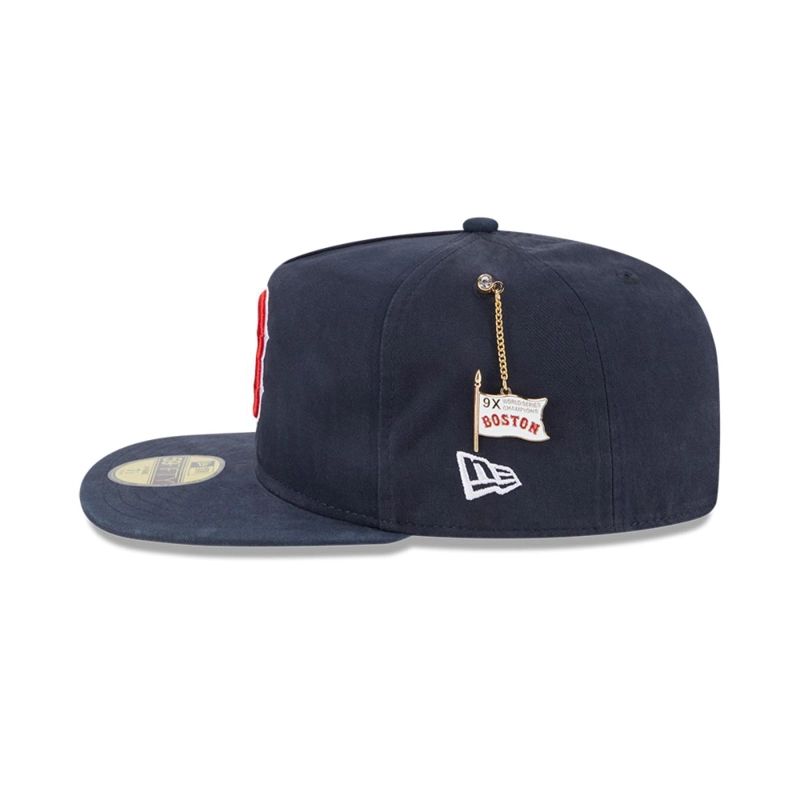 GORRA 59FIFTY BOSTON ROJO SOX MLB CHAMPIONSHIP SIDE FLAG AZUL - 4