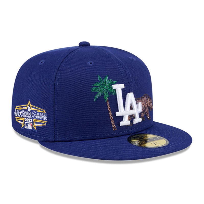 GORRA 59FIFTY LOS ANGELES DODGERS MLB STATE STITCH AZUL - 1