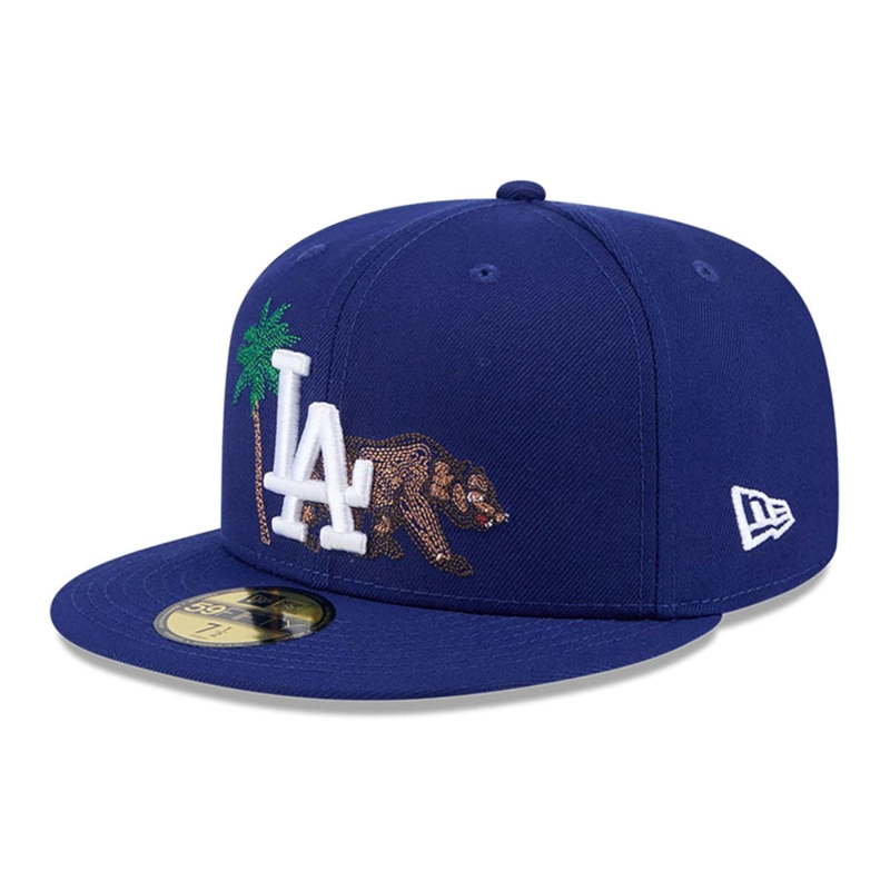 GORRA 59FIFTY LOS ANGELES DODGERS MLB STATE STITCH AZUL - 2