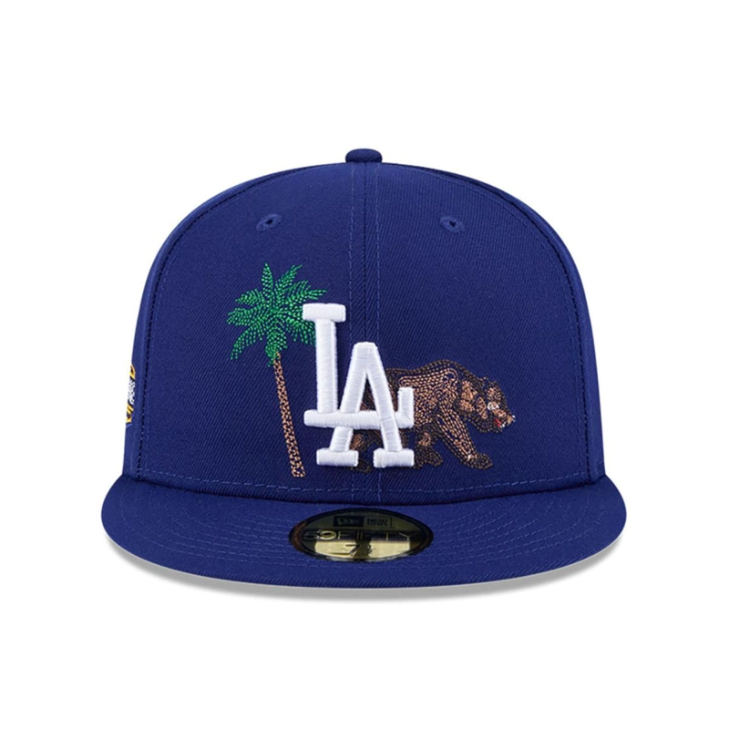 GORRA 59FIFTY LOS ANGELES DODGERS MLB STATE STITCH AZUL - 3