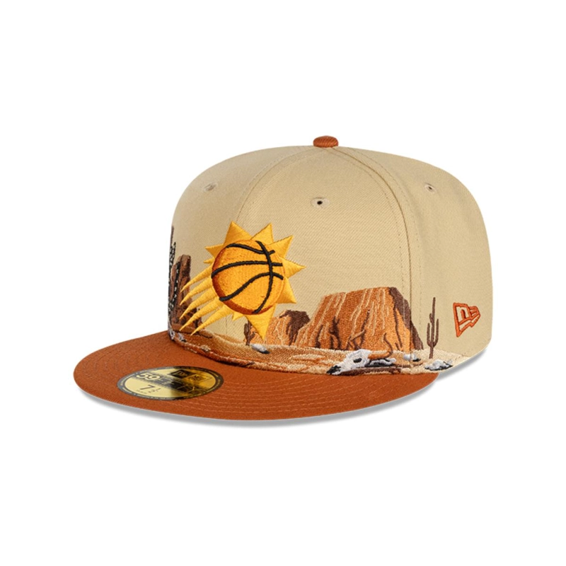 GORRO 59FIFTY NBA PHOENIX SUNS TEAM LANDSCAPE LIGHT BEIGE - 1