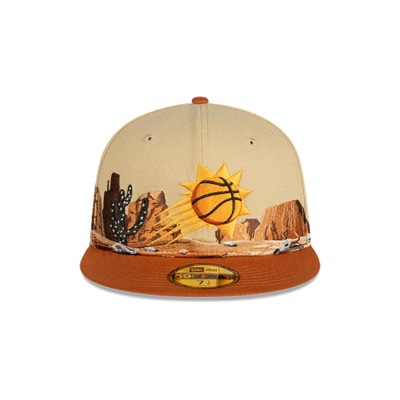 GORRO 59FIFTY NBA PHOENIX SUNS TEAM LANDSCAPE LIGHT BEIGE - 2