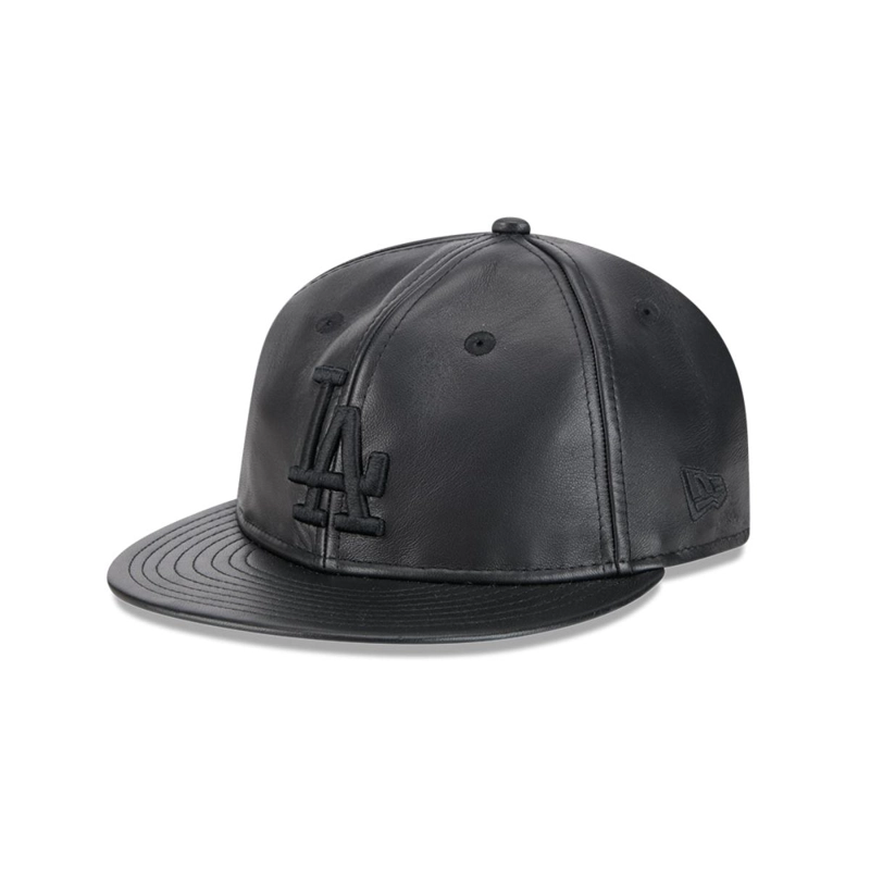 GORRA 9FIFTY MLB LOS ANGELES DODGERS GENUINE LEATHER BLACK - 1
