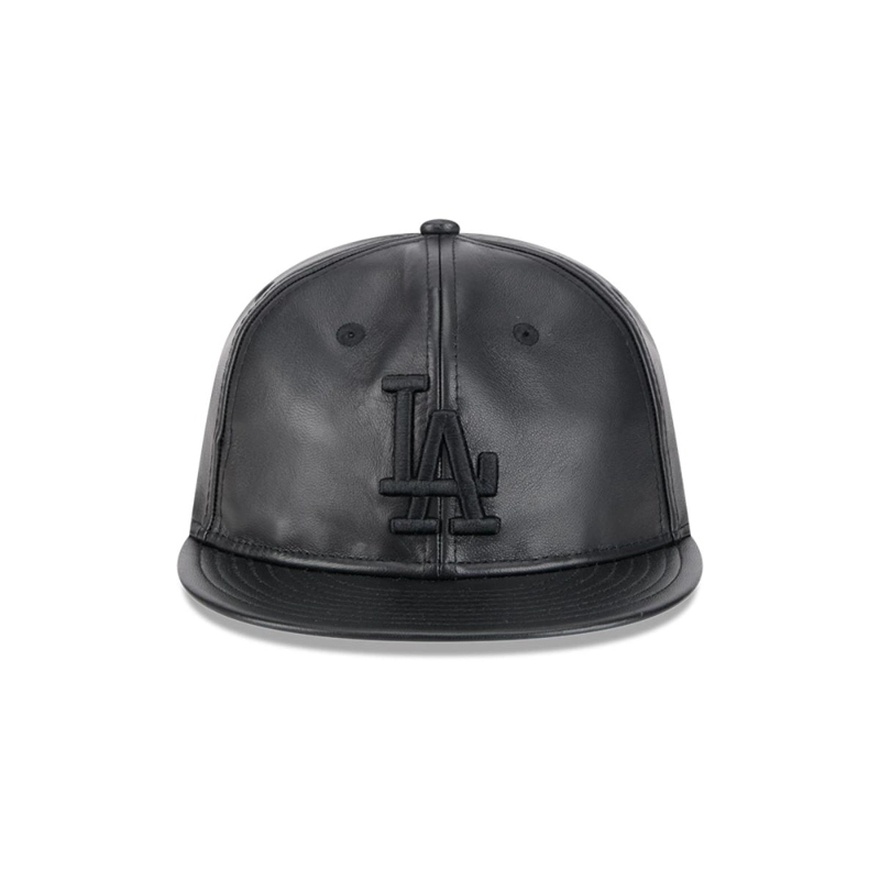 GORRA 9FIFTY MLB LOS ANGELES DODGERS GENUINE LEATHER BLACK - 3