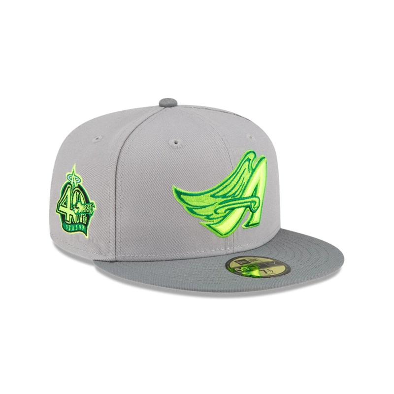 GORRA 59FIFTY ANAHEIM ANGELS MLB DROP GRIS - 1