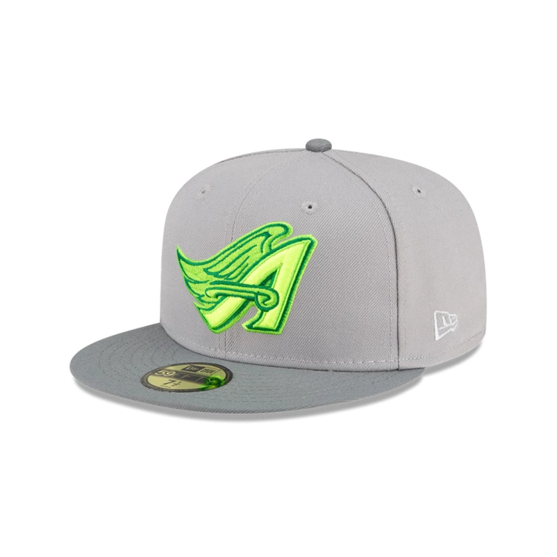 GORRA 59FIFTY ANAHEIM ANGELS MLB DROP GRIS - 2