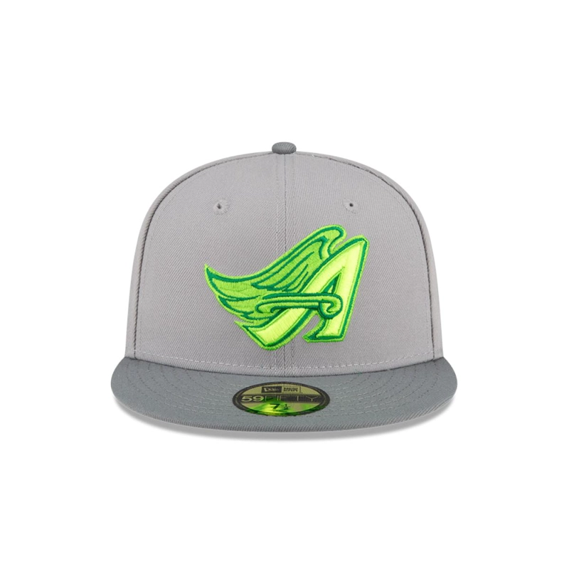GORRA 59FIFTY ANAHEIM ANGELS MLB DROP GRIS - 3