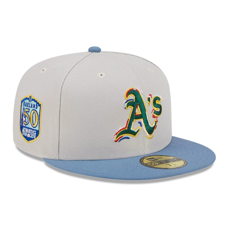 GORRA 59FIFTY OAKLAND ATHLETICS COLOR BRUSH CREMA - 1