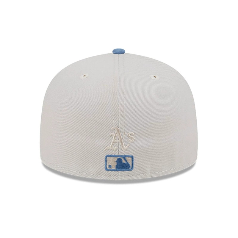 GORRA 59FIFTY OAKLAND ATHLETICS COLOR BRUSH CREMA - 4
