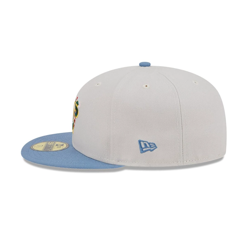 GORRA 59FIFTY OAKLAND ATHLETICS COLOR BRUSH CREMA - 8