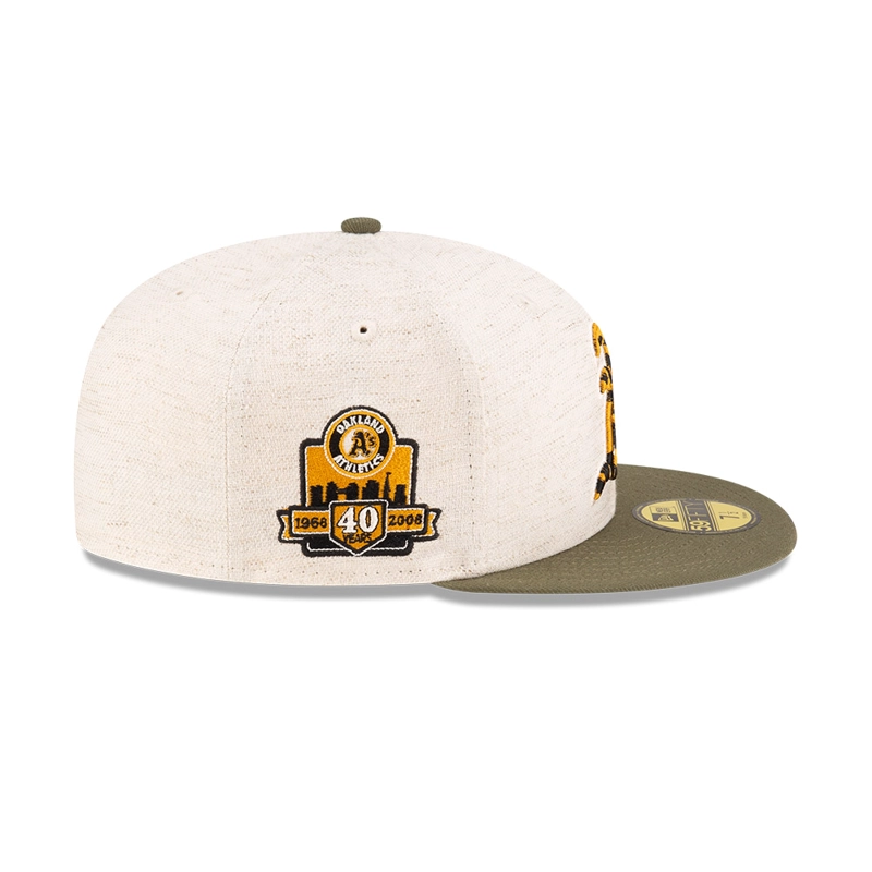 GORRA 59FIFTY OAKLAND ATHLETICS HEMP NATURAL BEIGE - 4