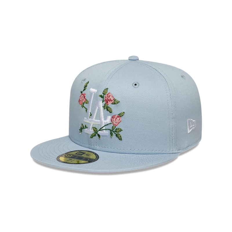 GORRA 59FIFTY LOS ANGELES DODGERS MLB FLORAL CELESTE - 1
