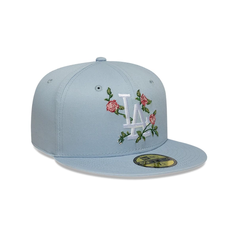 GORRA 59FIFTY LOS ANGELES DODGERS MLB FLORAL CELESTE - 2