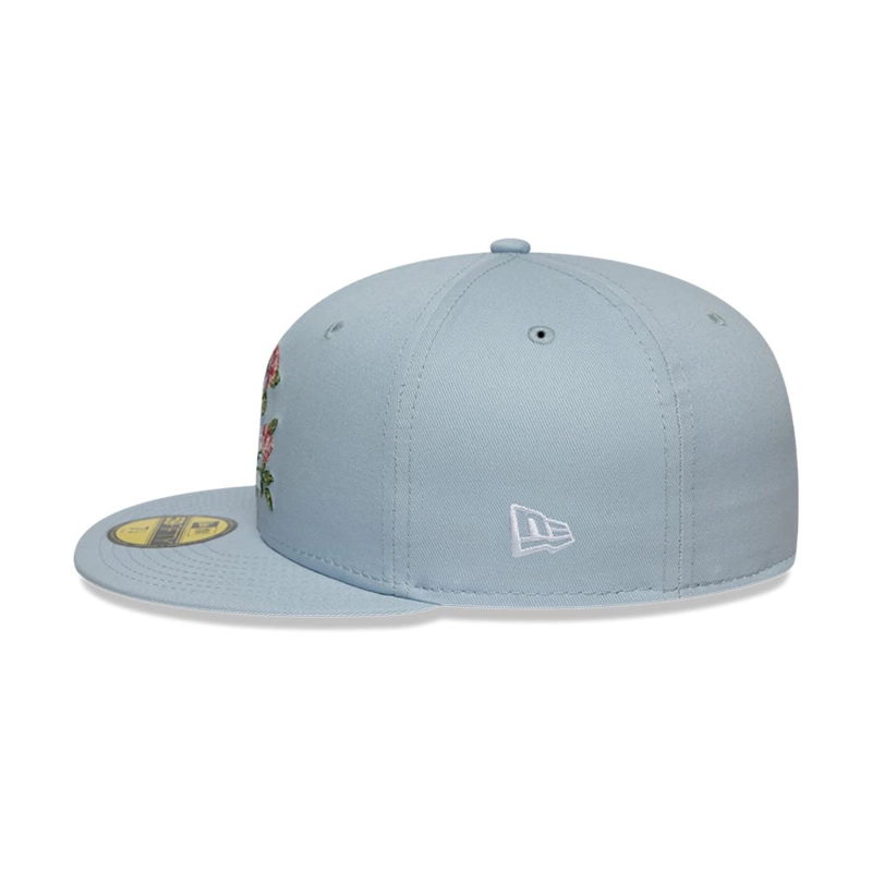 GORRA 59FIFTY LOS ANGELES DODGERS MLB FLORAL CELESTE - 4