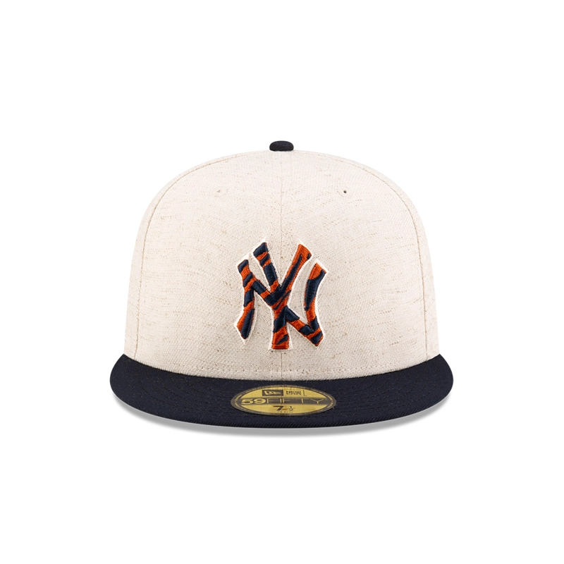 GORRA 59FIFTY NEW YORK YANKEES HEMP NATURAL BLANCO - 3