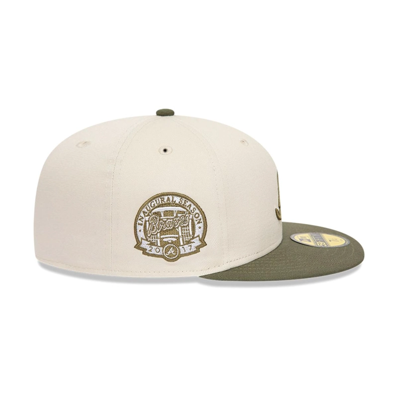 GORRA 59FIFTY ATLANTA BRAVES PASTEL PACK BEIGE - 5