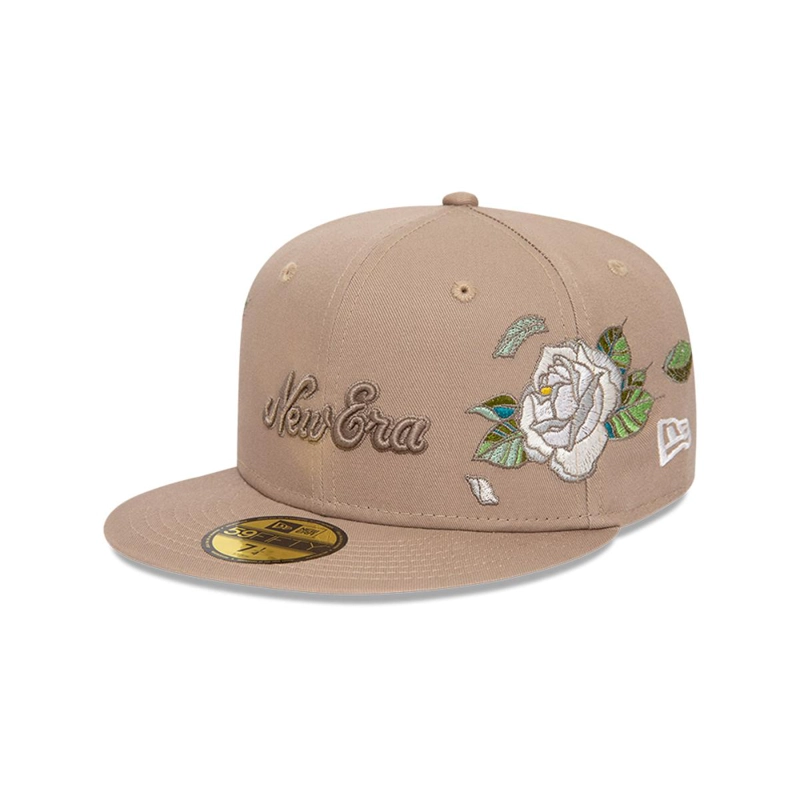 GORRA 59FIFTY FLOWER ICON BEIGE - 1
