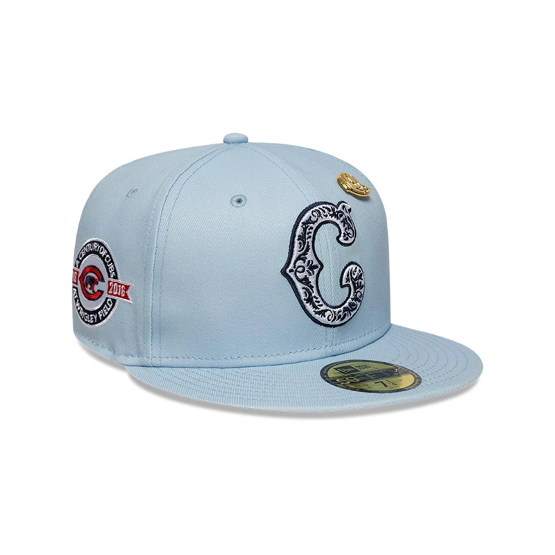 GORRA 59FIFTY CHICAGO CUBS COOPS SEASONAL PASTEL BLUE - 1