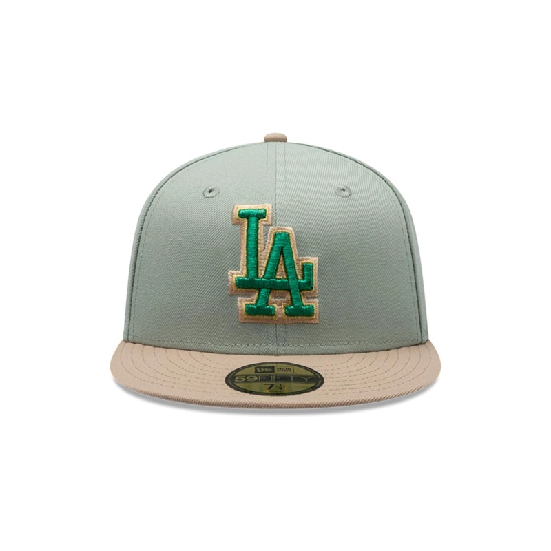 GORRA 59FIFTY LOS ANGELES DODGERS MLB GREEN CAMEL - 3