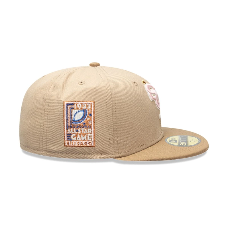 GORRA 59FIFTY CHICAGO WHITE SOX PINK KHAKI BEIGE - 4