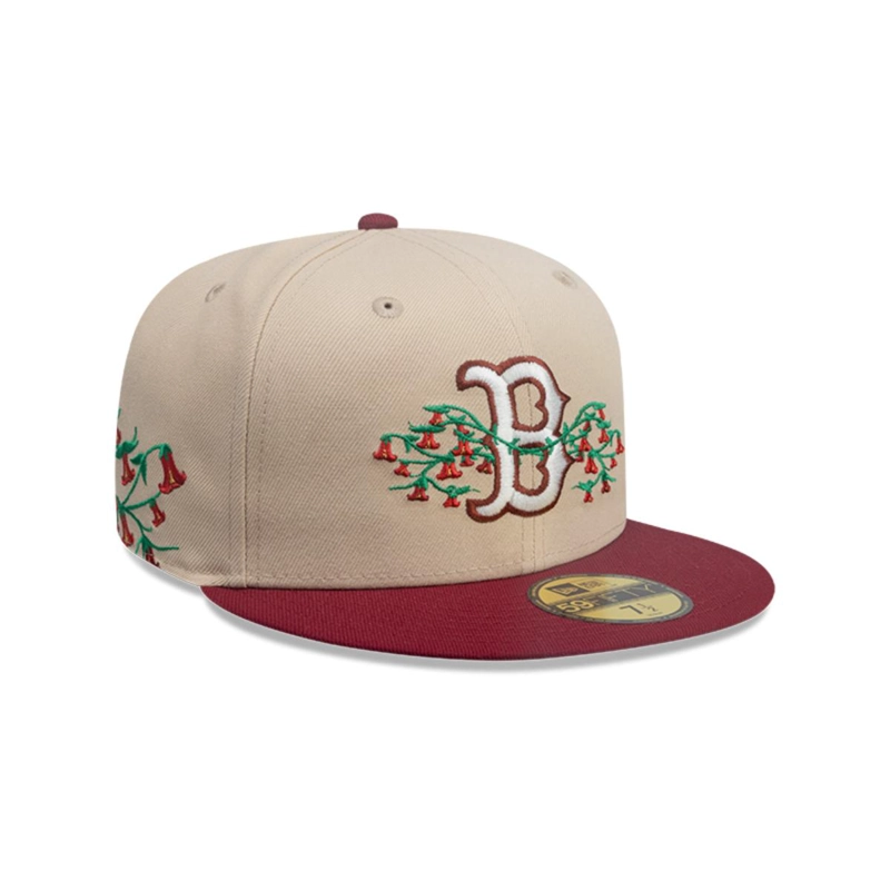 GORRA 59FIFTY BOSTON RED SOX MLB CITY ELEMENTS BEIGE - 1