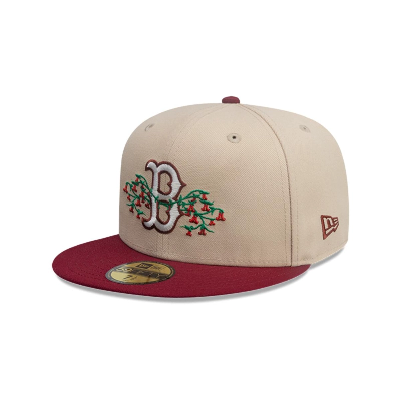 GORRA 59FIFTY BOSTON RED SOX MLB CITY ELEMENTS BEIGE - 2