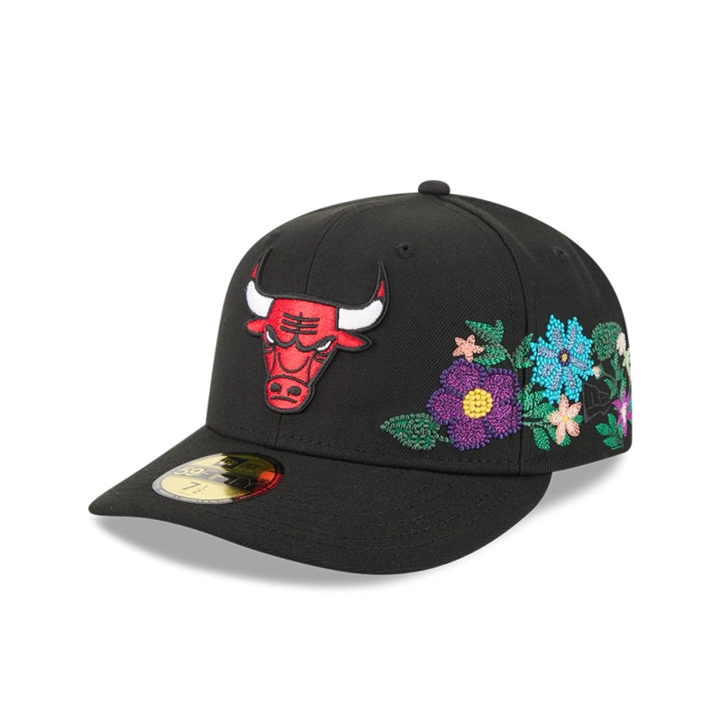 GORRA 59FIFTY CHICAGO BULLS TONAL FLORALS BLACK - 1