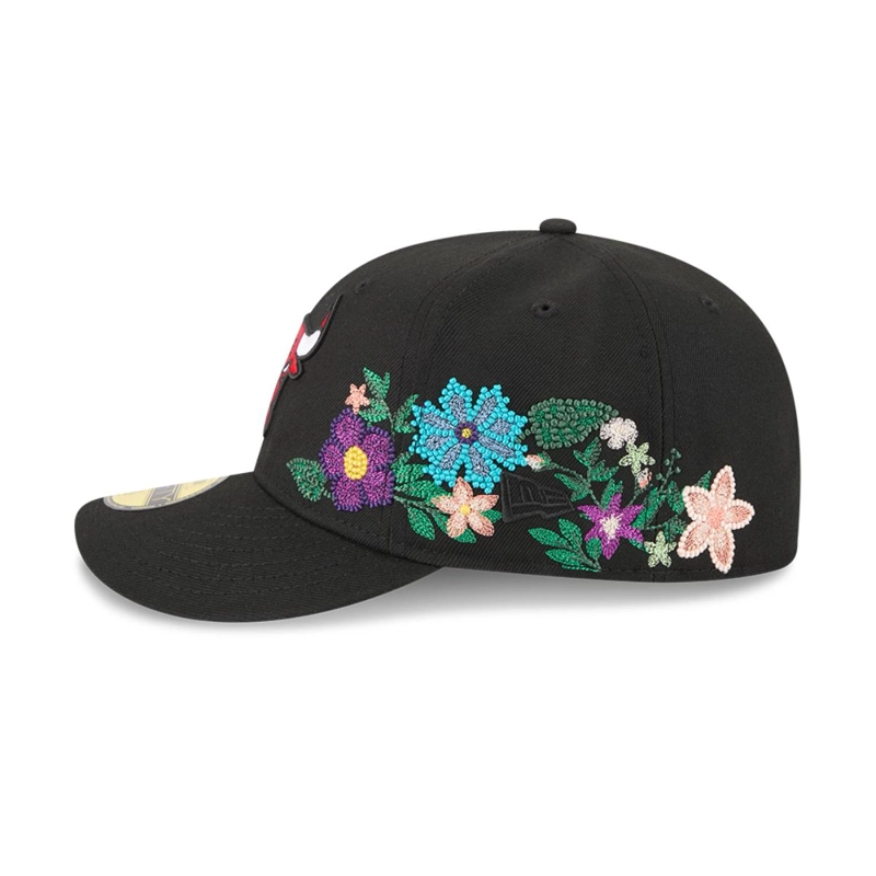 GORRA 59FIFTY CHICAGO BULLS TONAL FLORALS BLACK - 4