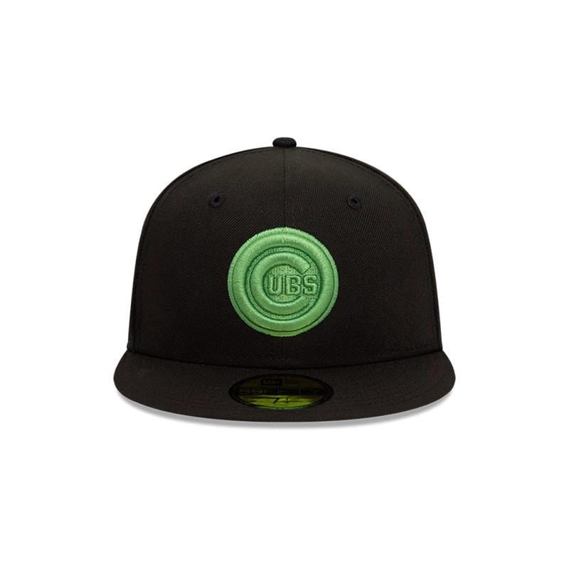 GORRA 59FIFTY CHICAGO CUBS NEON Z PACK BLACK - 2