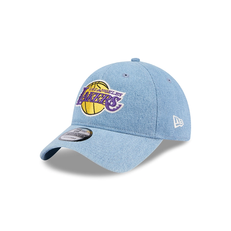 GORRA 9TWENTY LOS ANGELES LAKERS WASHED DENIM AZUL - 1